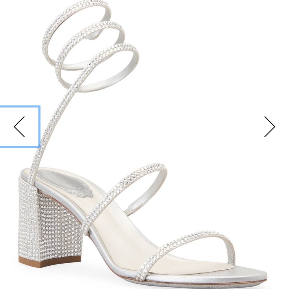 Cleo 85mm Snake-Wrap Block-Heel Sandals